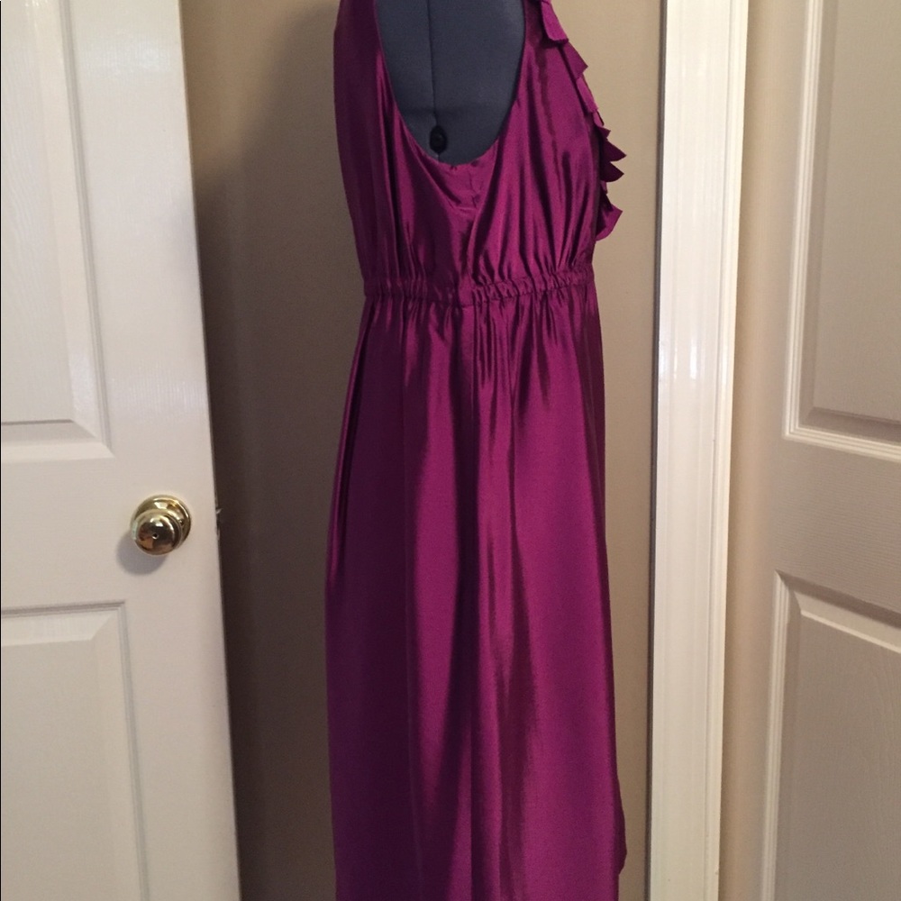 Loft 10 jewel purple dress silky semi formal - Picture 4 of 6